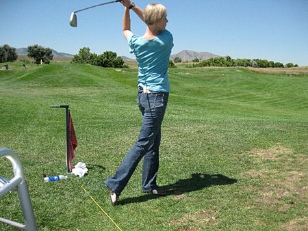 Lisa at the Driving Range